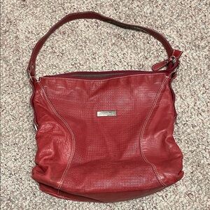 Made in Italy Red leather Shoulder Bag
